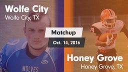 Matchup: Wolfe City vs. Honey Grove  2016