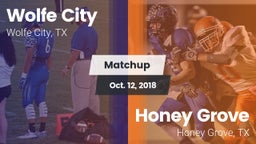 Matchup: Wolfe City vs. Honey Grove  2018