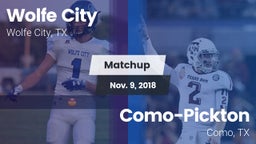 Matchup: Wolfe City vs. Como-Pickton  2018