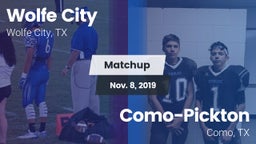 Matchup: Wolfe City vs. Como-Pickton  2019