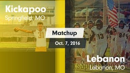 Matchup: Kickapoo  vs. Lebanon  2016