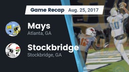 Recap: Mays  vs. Stockbridge  2017