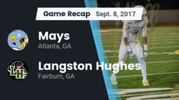 Recap: Mays  vs. Langston Hughes  2017