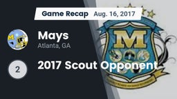 Recap: Mays  vs. 2017 Scout Opponent 2017