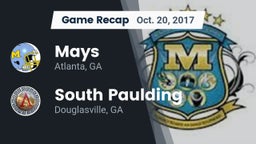 Recap: Mays  vs. South Paulding  2017