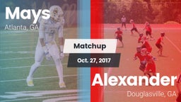 Matchup: Mays vs. Alexander  2017
