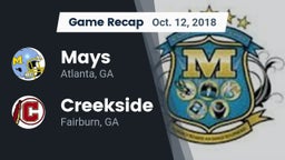 Recap: Mays  vs. Creekside  2018