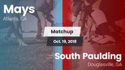 Matchup: Mays vs. South Paulding  2018