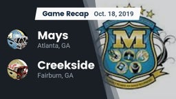 Recap: Mays  vs. Creekside  2019