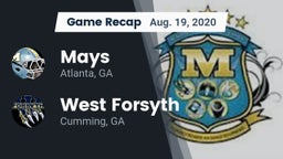 Recap: Mays  vs. West Forsyth  2020