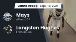 Recap: Mays  vs. Langston Hughes  2021