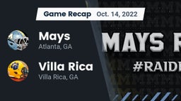 Recap: Mays  vs. Villa Rica  2022