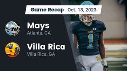 Recap: Mays  vs. Villa Rica  2023