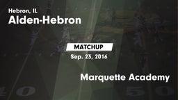 Matchup: Alden-Hebron vs. Marquette Academy 2016