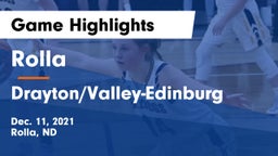 Rolla  vs Drayton/Valley-Edinburg  Game Highlights - Dec. 11, 2021