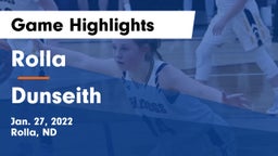 Rolla  vs Dunseith Game Highlights - Jan. 27, 2022