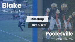 Matchup: Blake vs. Poolesville  2016
