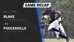 Recap: Blake  vs. Poolesville  2016