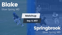 Matchup: Blake vs. Springbrook  2017