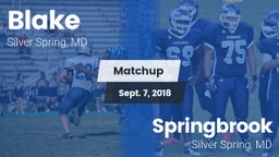 Matchup: Blake vs. Springbrook  2018