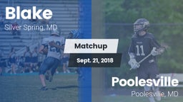 Matchup: Blake vs. Poolesville  2018