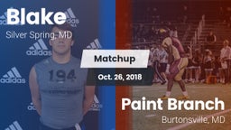 Matchup: Blake vs. Paint Branch  2018