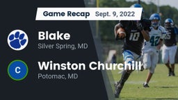 Recap: Blake  vs. Winston Churchill  2022