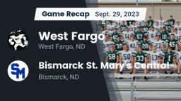 Recap: West Fargo  vs. Bismarck St. Mary's Central  2023