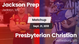 Matchup: Jackson Prep vs. Presbyterian Christian  2018