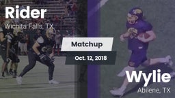 Matchup: Rider  vs. Wylie  2018