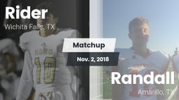 Matchup: Rider  vs. Randall  2018