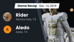 Recap: Rider  vs. Aledo  2018