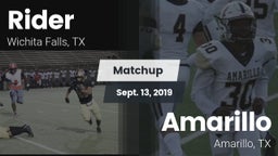 Matchup: Rider  vs. Amarillo  2019