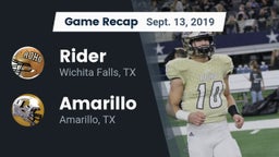 Recap: Rider  vs. Amarillo  2019