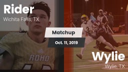 Matchup: Rider  vs. Wylie  2019