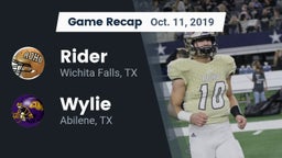 Recap: Rider  vs. Wylie  2019