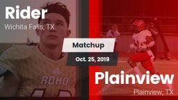 Matchup: Rider  vs. Plainview  2019