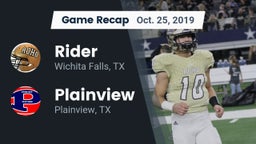 Recap: Rider  vs. Plainview  2019