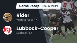 Recap: Rider  vs. Lubbock-Cooper  2019