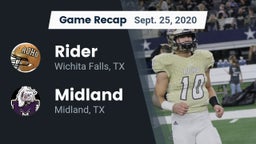 Recap: Rider  vs. Midland  2020