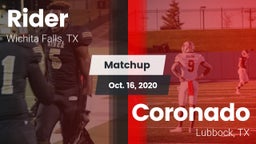 Matchup: Rider  vs. Coronado  2020