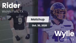 Matchup: Rider  vs. Wylie  2020