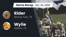 Recap: Rider  vs. Wylie  2020