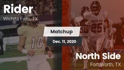 Matchup: Rider  vs. North Side  2020