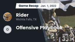Recap: Rider  vs. Offensive Playbook 2022
