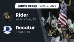 Recap: Rider  vs. Decatur  2022