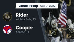 Recap: Rider  vs. Cooper  2022