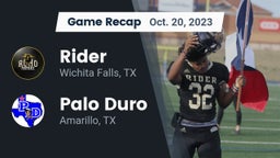Recap: Rider  vs. Palo Duro  2023