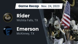 Recap: Rider  vs. Emerson  2023