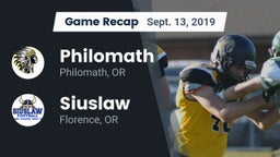 Recap: Philomath  vs. Siuslaw  2019